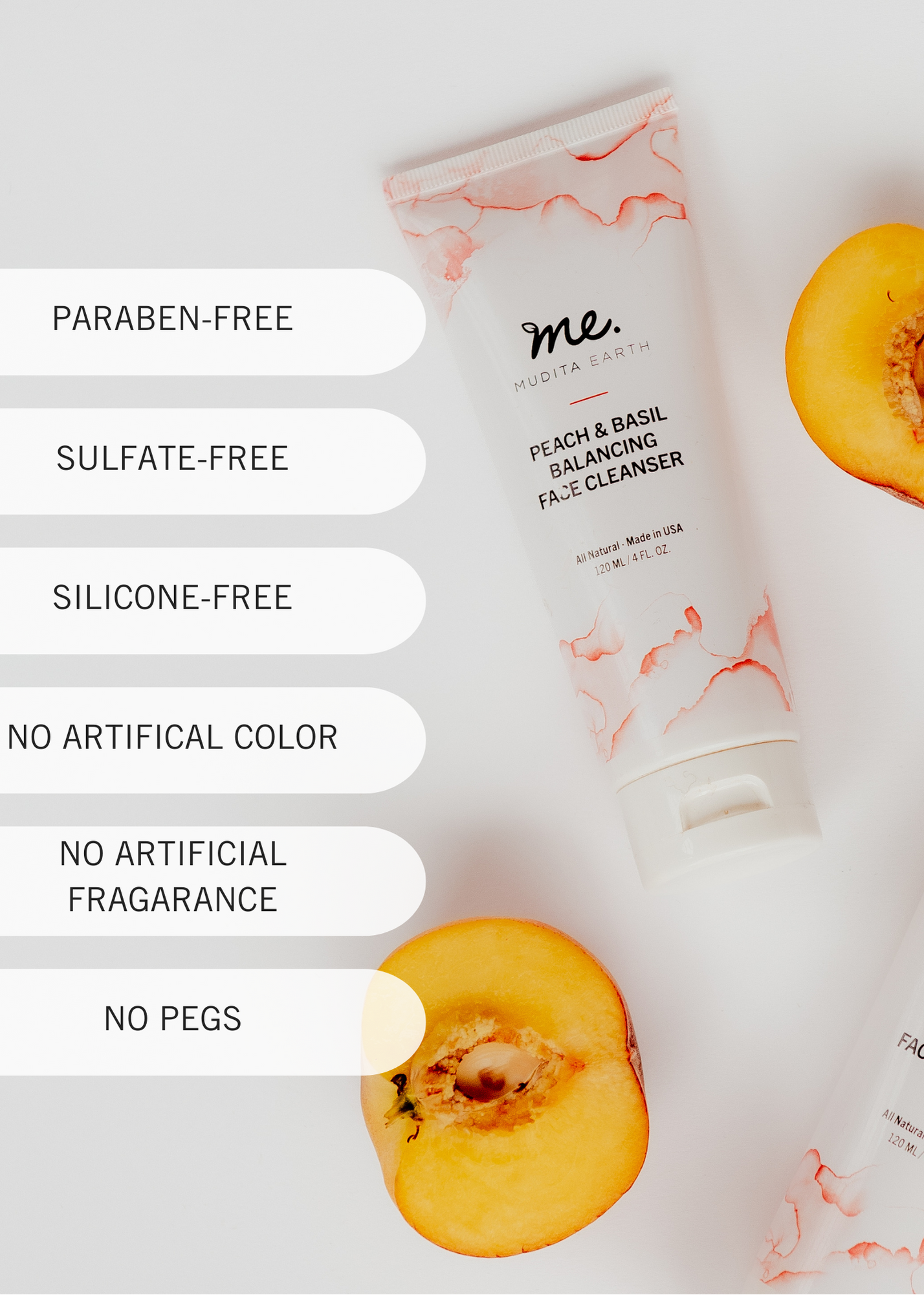 Peach & Basil Balancing Face Cleanser