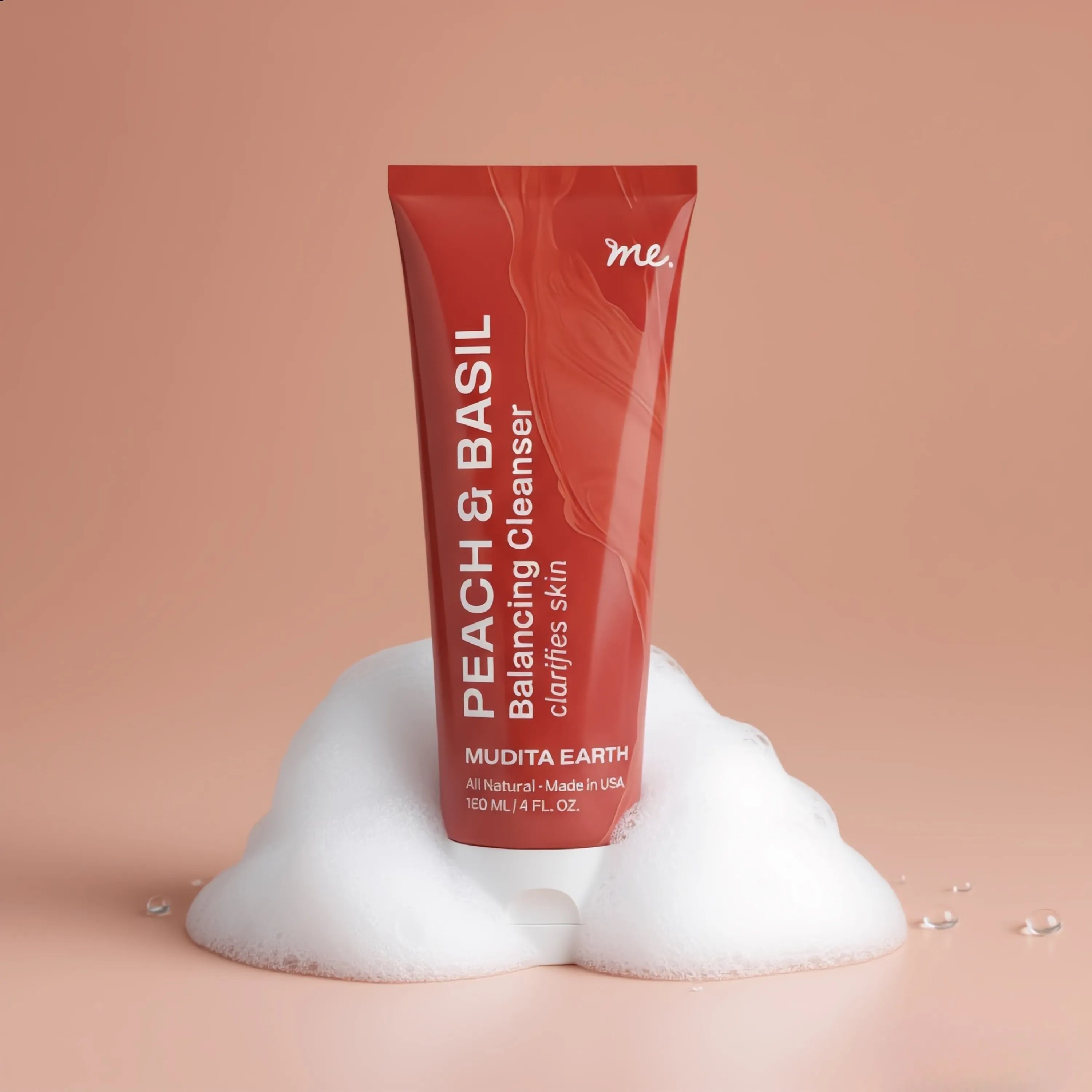 Peach & Basil Balancing Face Cleanser – Mudita Earth